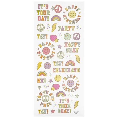 Retro Birthday Stickers