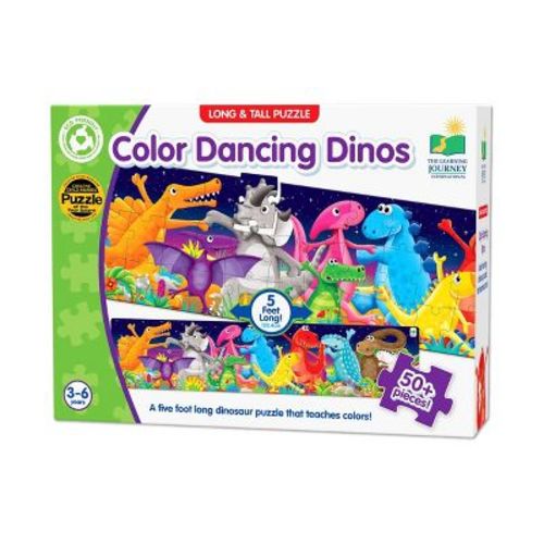 The Learning Journey International Long & Tall Puzzle - Color Dancing Dinos: 50+pc