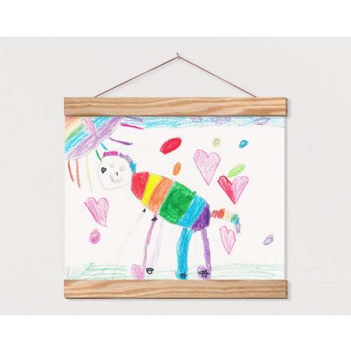 Magnetic Wood Frame for Kids Art