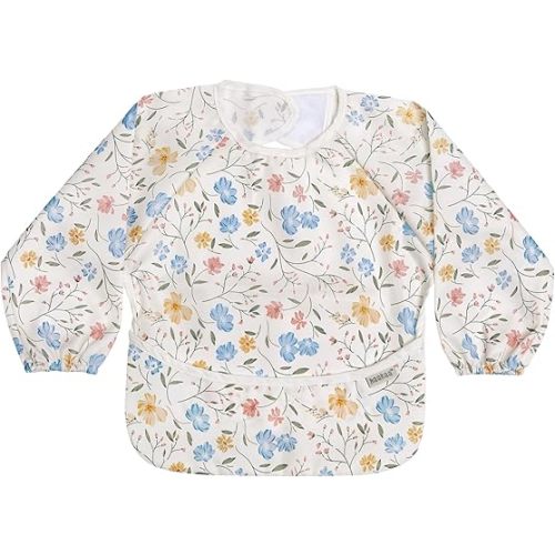 haakaa Long Sleeve Baby Bib, Waterproof & Adjustable Baby Smock Bib for Eating, Painting & Play, Easy Wipe Clean, 6–24M