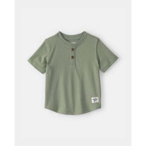 Baby Boy Short-Sleeve Henley T-Shirt - Olive - OshKosh B'gosh | Carter's