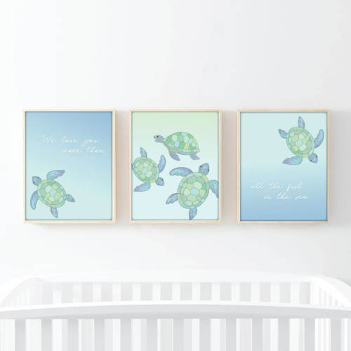 Totally Turtles Bundled Digital Nursery Wall Art