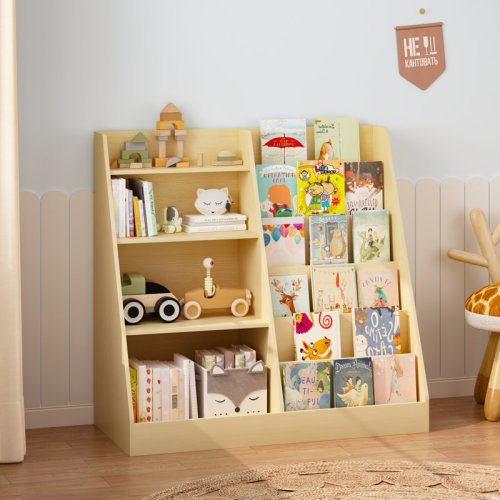 Wrought Studio™ Multifunctional 4 Tier Bookshelf And Book Storage Organizer With Bookcase Display Stand | Wayfair