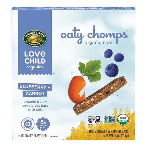 Love Child Organics Oaty Chomps Blueberry + Carrot Snack Bars