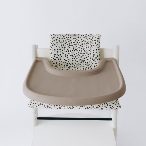 Full Cover Tray Silicone Placemat Compatible with Stokke Tripp Trapp Highchair - Taupe