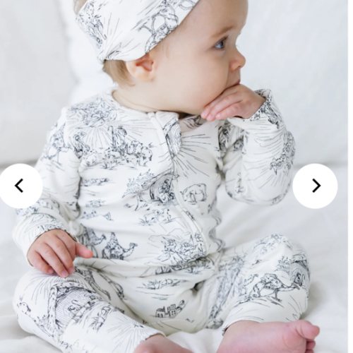 O Little Town of Bethlehem Footless Onesie PJ Cotton – Holy Pals