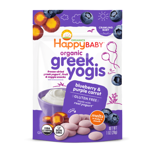 Organic Blueberry & Purple Carrot Greek Yogis Baby Snack