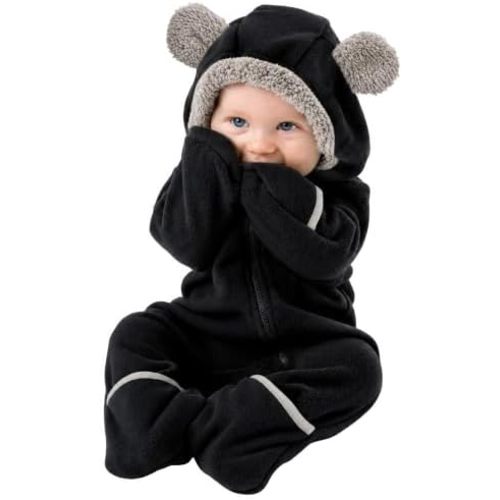 Cuddle Club Fleece Baby Bunting Bodysuit Hoodie, Newborn - 5T