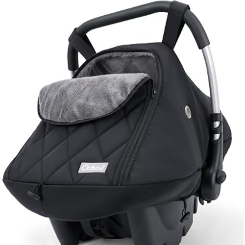 Orzbow Winter Car Seat Cover Baby - Waterproof Carseat Canopy, Black