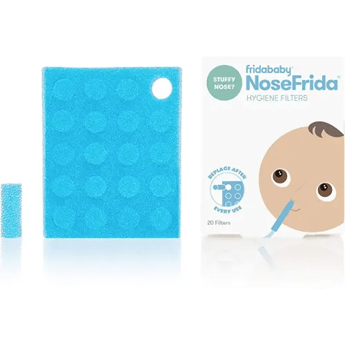 Frida Baby Nasal Aspirator Original 20 NoseFrida Filter Refills, Replacement Filters, Hygiene Filters for NoseFrida The Snotsucker, BPA Free, Latex Free