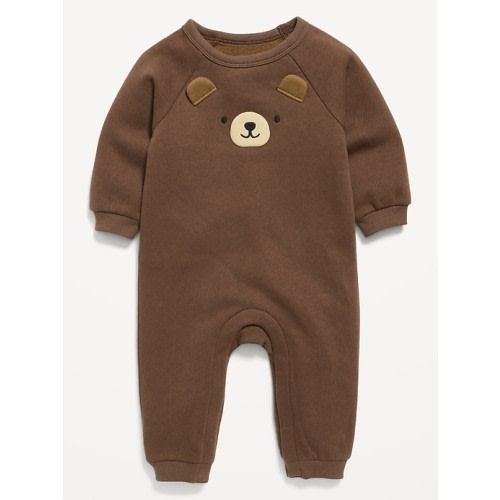 Printed Long-Sleeve Fleece One-Piece for Baby