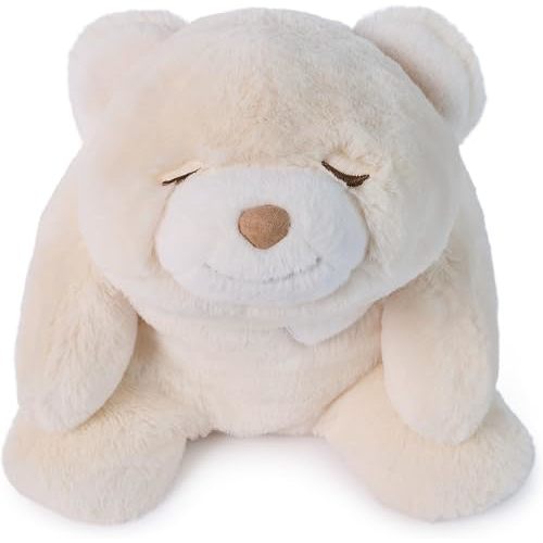 GUND Baby Snuffles Soother, Premium Teddy Bear Sensory Toy and Sleep Aid for Babies, Stuffed Animal for Ages 0 and Up, White/Cream, 9”