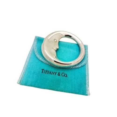 Tiffany & Co. Sterling Silver Man In On The Moon Baby Rattle - Pouch