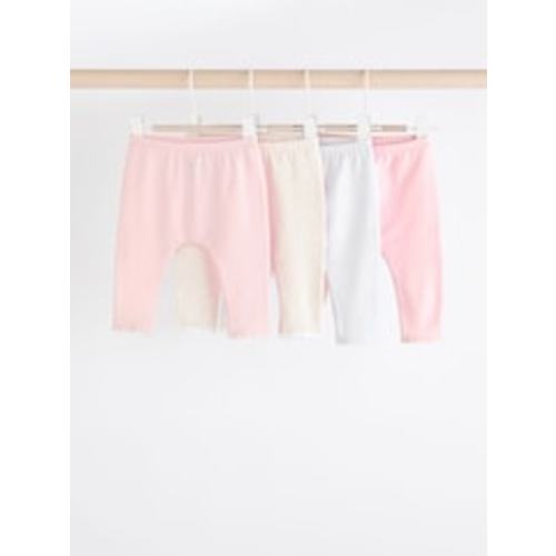 Buy White/Pink Baby Leggings 4 Pack (0mths-2yrs) from Next USA