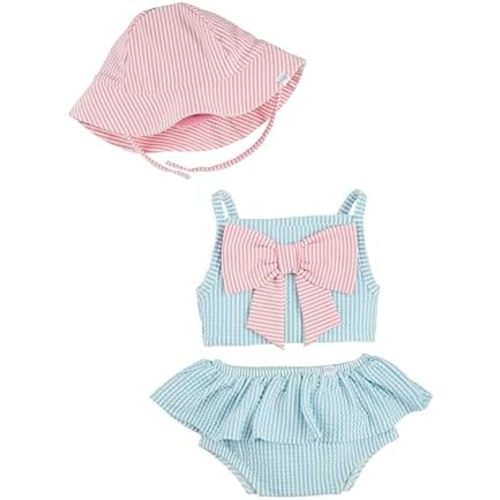 Mud Pie Girls Children's Seersucker Baby 3pc Set