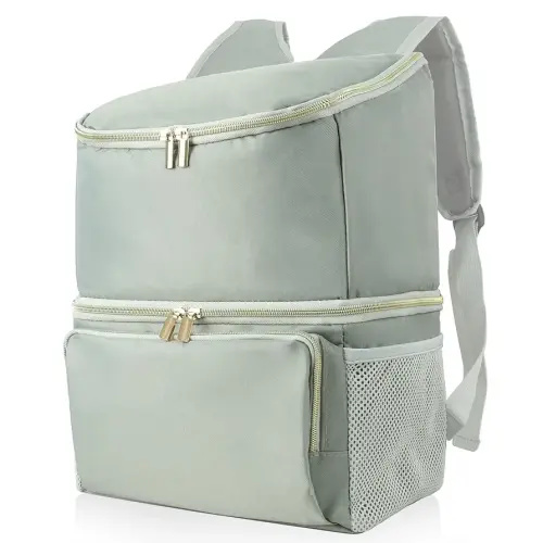 Wolka Breast Pump Bag with Dual Insulated Compartments & Removable Divider,Pumping Bag for Baby Bottle,Breast Milk Cooler Travel Bacpak,Fit Most Breast Pumps Like Medela, Spectra S1,S2, Evenflo