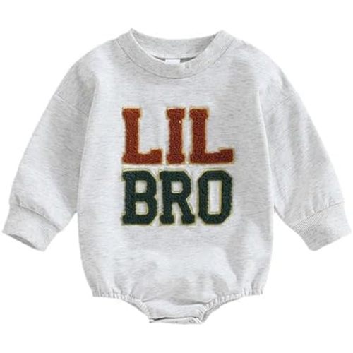 Sanqidu Toddler Girls Big Sister Sweatshirt Little Sis Outfit Baby Boy Brother Long Sleeve T Shirt Tops Lil BRO Tees