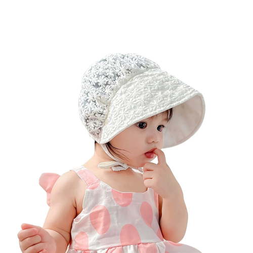 MEZZALL Outdoor Baby Sun Hat Baby Hat Summer Light And Thin Children Hat Cute Hat Girl Hat Stylish Toddler Dailywear, White, 3-18 12 Months