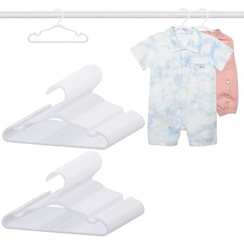 100 Pack White Baby Hangers 11.42 Inch Kids Clothes Hangers