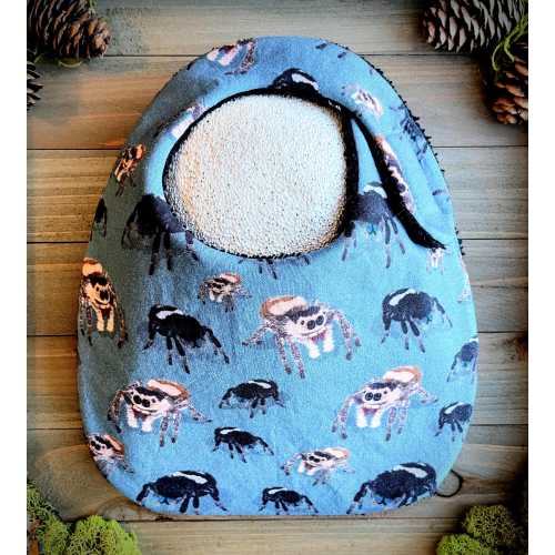 Bib | Regal Jumping Spider Baby Bib | Teething Drooling Absorbent Baby Shower Birth Gift | Adjustable Closure | Cute Jumper Phidippus regius