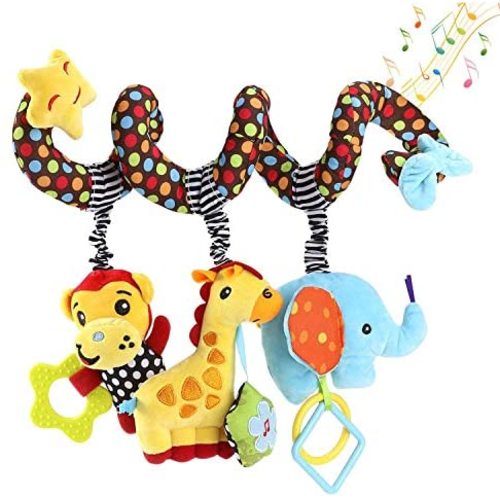 Hanging Toys for Car Seat Crib Mobile, willway Infant Baby Spiral Plush Toys for Crib Bed Stroller Car Seat Bar