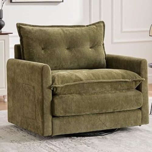 anwickjeff Swivel Accent Chairs for Living Room (Olive Green)