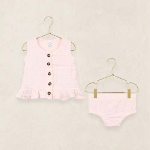 Ruffle Tank + Bloomer Set - Blush