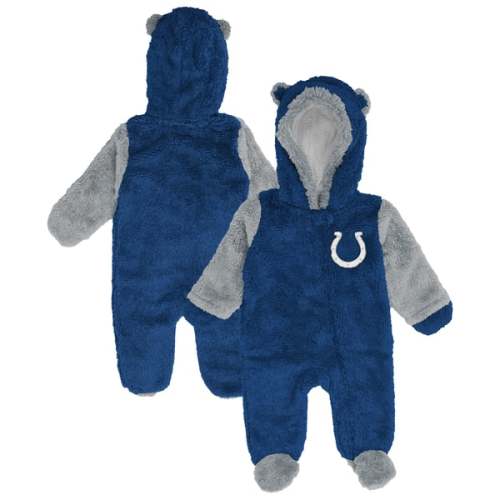 Indianapolis Colts Outerstuff  Newborn Teddy Fleece Bunting Full-Zip Sleeper - Royal