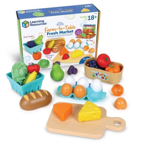 Learning Resources New Sprouts Farm-to-Table Play Food: 27 Pieces Plastic Toddler Creativity Set