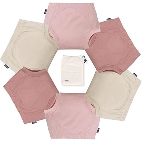 EZ Moms 6 Packs Toddler Potty Training Underwear Absorbent Training Pants Toilet Training Pants 2T-7T
