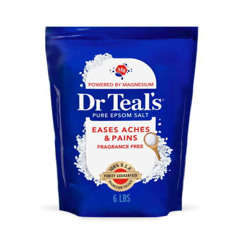 Dr Teal's Pure Epsom Salt Soak, Therapeutic, Fragrance Free, 6 lbs HSA/FSA Eligible