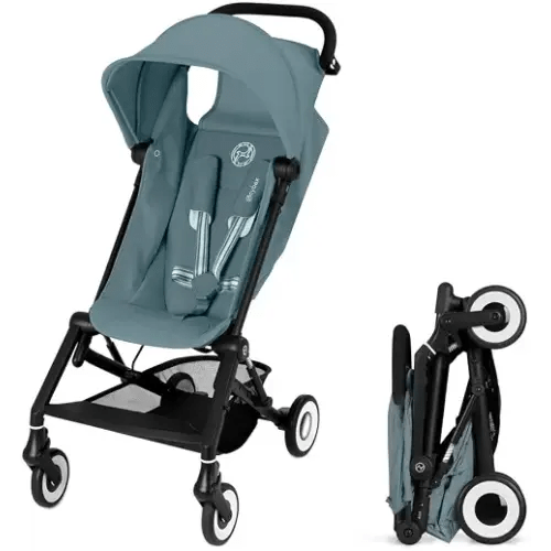 Cybex AGIS Ultra Compact and Lightweight Travel Stroller - Stormy Blue | Baby Travel Stroller for Airplane or Car, Light, Carry On Compliant, Foldable, for Infant to Toddler, 6 Months-4 Years Old