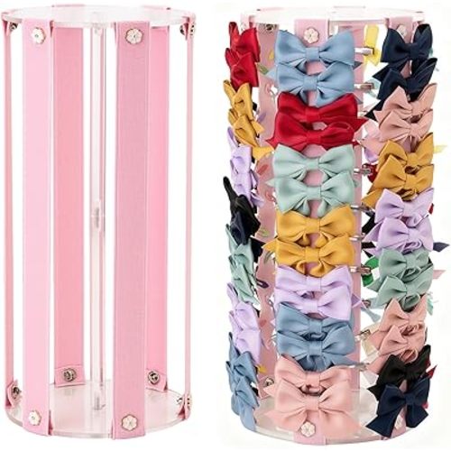 Bow Organizer for Girls - Large Capacity Hair Clip Organizer, Effortless Hair Bow Holder for Home Dresser, Perfect for Gifting, Essential Storage Solution for Girls