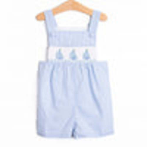 Bleu: Berkley Smocked Jon Jon, Blue – Stitchy Fish