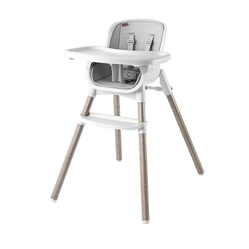 Chicco Zest LE 4-in-1 Folding High Chair, Baby Chair, Youth Stool | Chicco Zest 4-in-1 foldable high chair in Chai, wipeable seat pad, BPA-free removable tray, 5-point harness, up to 60 lbs