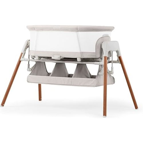 Chicco LullaGlide Plus Electronic 3-in-1 Baby Bassinet, Gliding and Portable, Waterproof Mattress and Fitted Sheet, Travel for Baby Includes Carry Bag | Serene/Beige