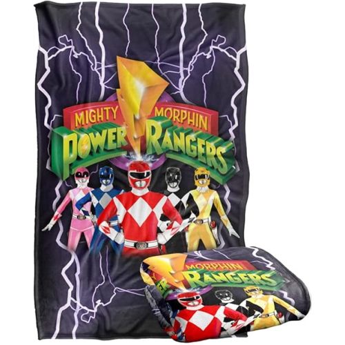 Power Rangers Lighting Rangers Silky Touch Super Soft Throw Blanket 36" x 58"