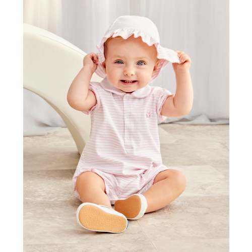 Fairway Foursome Pink Stripe Short Playsuit