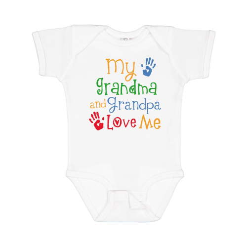 Inktastic My Grandma and Grandpa Love Me Boys or Girls Baby Bodysuit