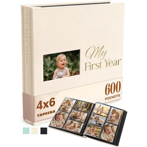 My First Year Baby Book - 4x6 Baby Photo Album 600 Pockets - Newborn Books
