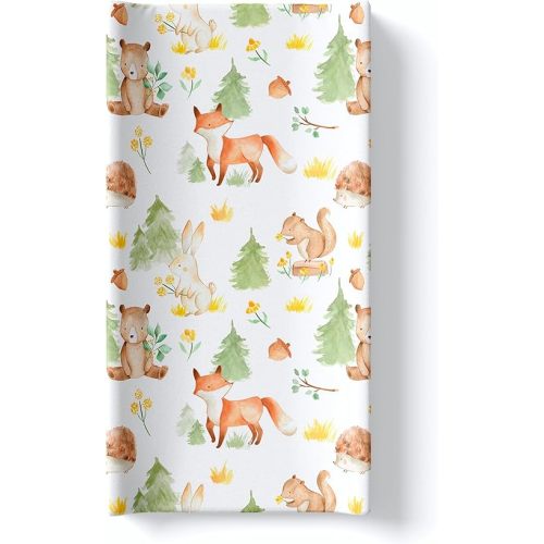 Baby Infant Changing Pad Cover Pad Liner Ultra Soft Breathable Changing Table Cover Boy Girl Neutral (Forest Friends)