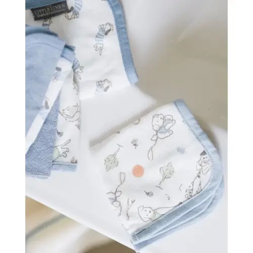 The Little Linen Co. Towelling Wash Cloth Barklife Dog 6 Pack | Baby Bunting AU