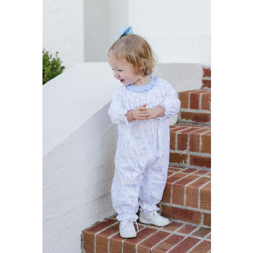 Lila Long Bubble - Blue Bows