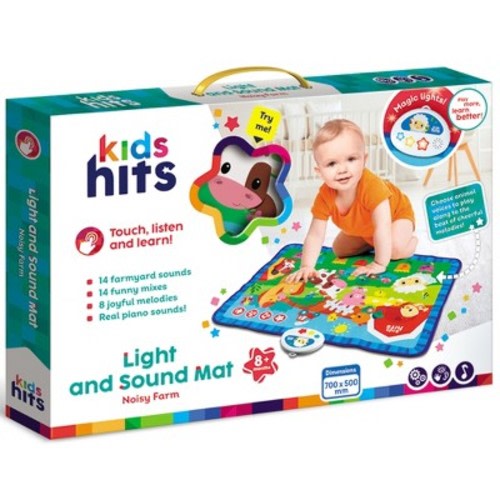 Kids Hits: Light & Sound Mat - Noisy Farm - Musical Activity Floor Pad, Age 8Mo+