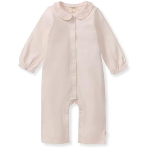 Burt's Bees Baby baby-girls Long Sleeve Jumpsuit, 100% Organic Cotton, One-piece Coverall Outfit With Collar