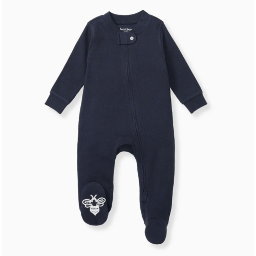 Solid Rib Organic Cotton Sleep & Play - Midnight