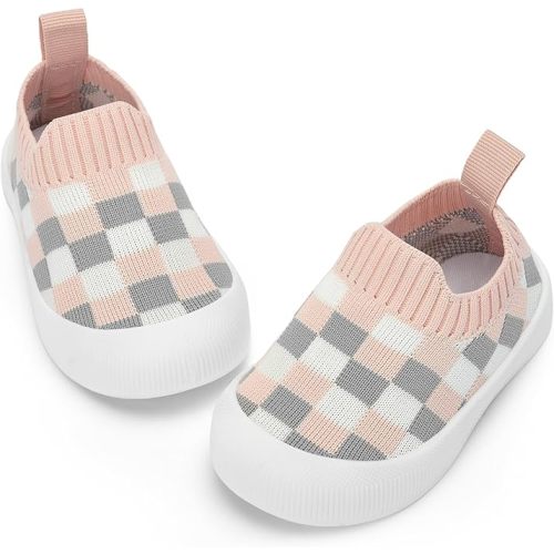 BACSAC Baby Toddler Unisex Infant Shoes Boys Girls Beige Mesh Breathable Non-Slip Soles 6-36 Months