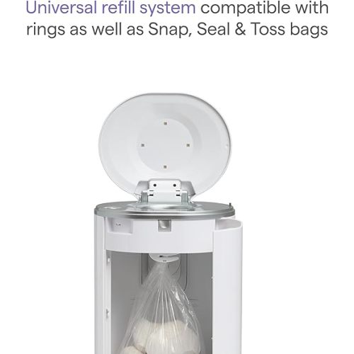 Munchkin® UV Diaper Pail #1 in Odor Control, Includes 1 UV Snap, Seal & Toss™ Bag and 1 UV Refill Ring