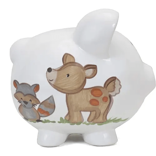 Child to Cherish Ceramic Piggy Bank for Boys, Woodlands