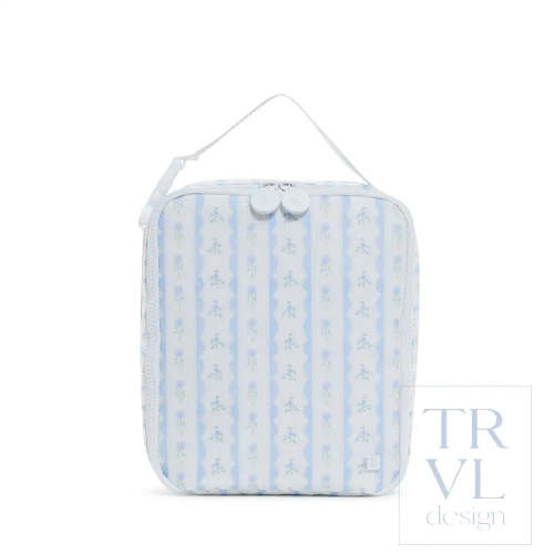Lunch Box Insulated Lunch Bag - Ribbon Floral Blue
